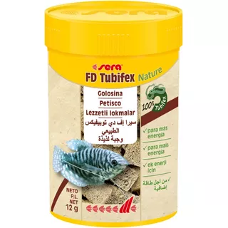 Alimento Peces, Sera Fd Tubifex 12gr, 100ml