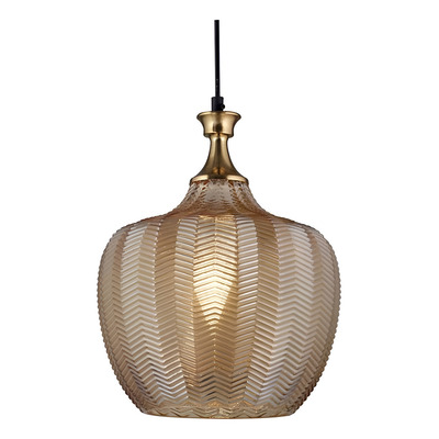 Colgante Myro Ambar E27 240mmxø260mm Vidrio Dorado