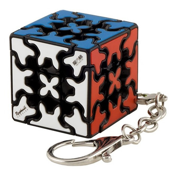 Cubo Rubik Qiyi Gear Mini 3x3 Llavero Keychain De Colección