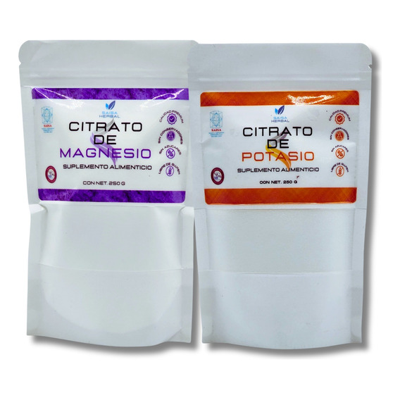 Citrato De Magnesio 250 G. Y Citrato De Potasio 250 G.