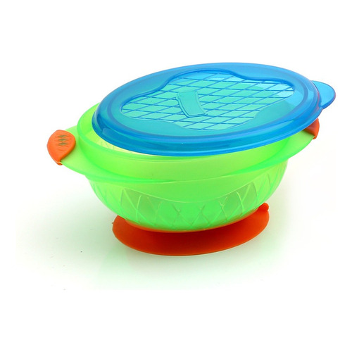 Bowl Con Sopapa Para Bebes Tamaño Small -  Baby Innovation Color Verde claro Liso