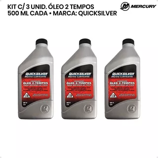 Óleo Quicksilver Tcw3 2 Tempos 500ml Kit C/3