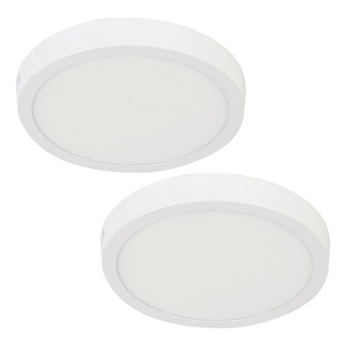 Paq.2 Pzs Lampara Led Plafón, Luz Cálida, Dlp036-18w, Calux Color Luz cálida