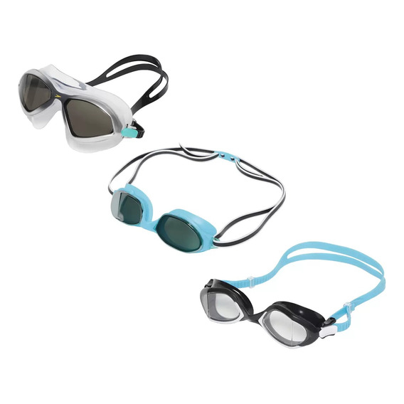 Googles Natacion Niños Adultos Speedo Pack 3 Piezas