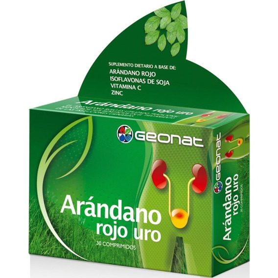 Geonat Arandano Rojo Uro Infecciones Urinarias 30 Comp Sabor Sin sabor