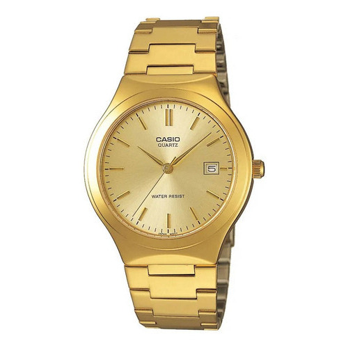 Reloj Casio Caballero Dorada Mtp-1170n-9ardf Color de la correa Dorado Color del bisel Dorado Color del fondo Dorado