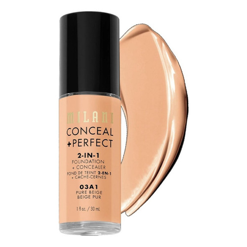 Milani Conceal + Perfect 2-in-1 Foundation+concealer Tono 03a1 pure beige