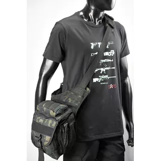 Bolsa De Ombro Transversal Tática Triangular Safo Militar Cor Multicam Black