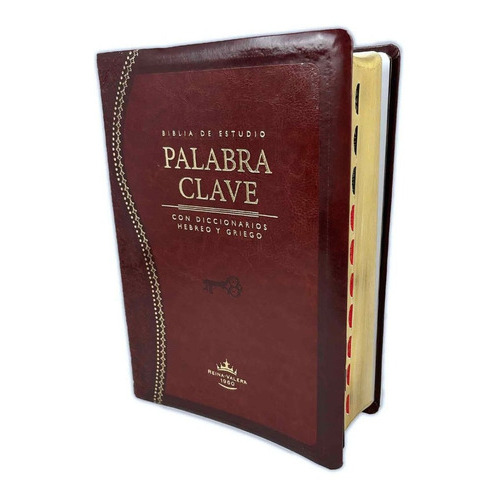 Biblia De Estudio Palabra Clave Rv60 Imitación Piel Marrón Con Indice, De Reina Valera 1960. Editorial Patmos, Tapa Blanda En Español, 2022