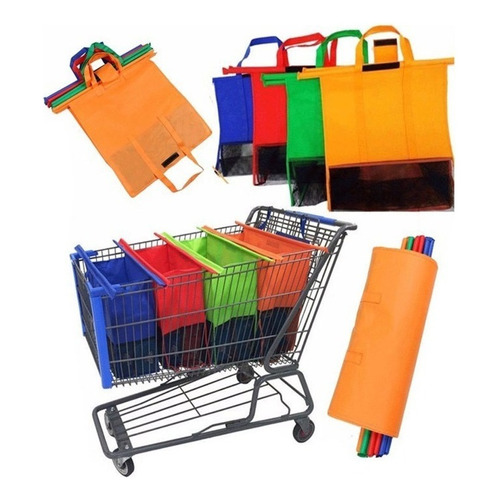 Pack 3 Set 4 Bolsas Organizadoras Supermercado Compras / Pix