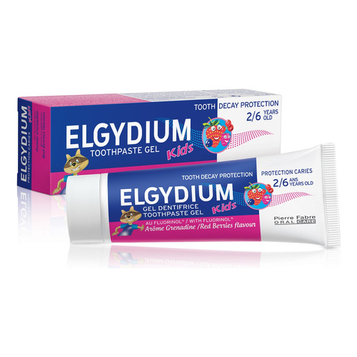 Pasta dental infantil Elgydium Kids Frutos Rojos en crema sin gluten 50 ml