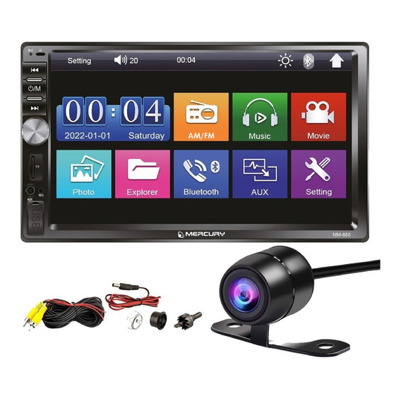 Combo Pantalla Blauline 7 PuLG + Camara Retroceso Nocturna