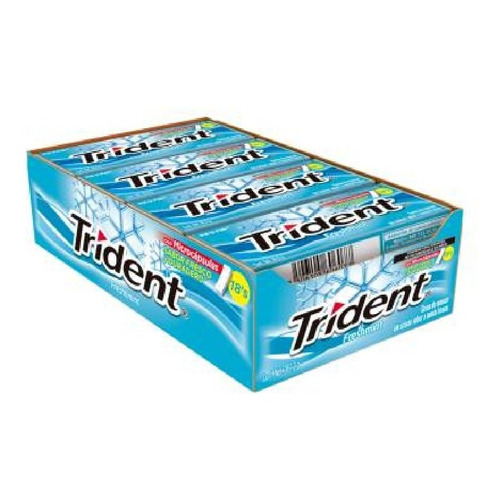 Goma De Mascar Trident Freshmint Con 12 Paquetes De 30.6 Grs