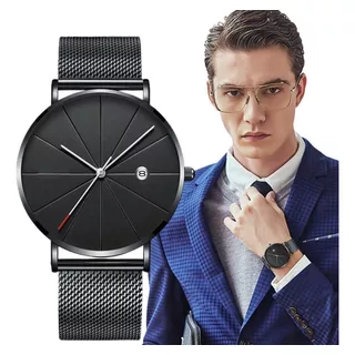 Relógio Masculino Ultrafino Infinity Black Quartz 6,5mm