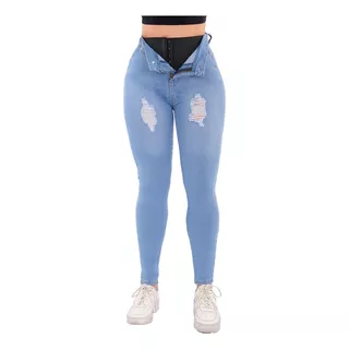  Jeans Dama Pantalones  Mujer Cintura Levanta Pompa