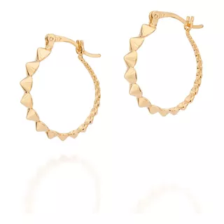 Brinco Rommanel Gio Antonelli Argola Spikes Banhado Ouro 18k