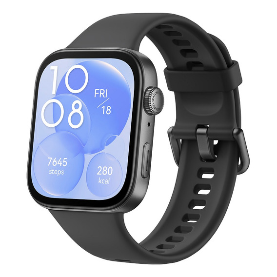 Reloj inteligente, Huawei Watch Fit 3, pantalla Amoled de 1,82 pulgadas, diseño ultrafino, monitorización completa del ejercicio, gestión integral de la salud, compatible con iOS y Android, negro