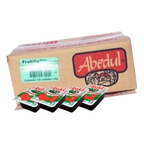 Mermelada Individual Frutilla Abedul (120 Unid x 20 Gr C/U)