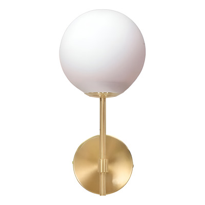 Aplique Medusa Spa 1 Luz Dorado Opal 15cm Apto Led E27 Dorado/opal