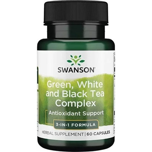 Green, White And Black Tea Complex 60 Capsulas Swanson Sabor no aplica