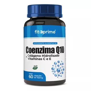 Coenzima Q10 + Colágeno Hidrolisado Vitaminas C E 60cps Sabor Neutro