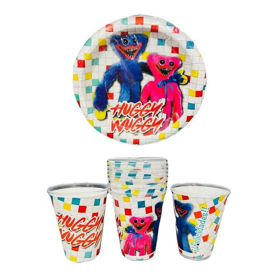 Platos Y Vasos Varios Personajes 60 Pz Fiesta 30 Invitados