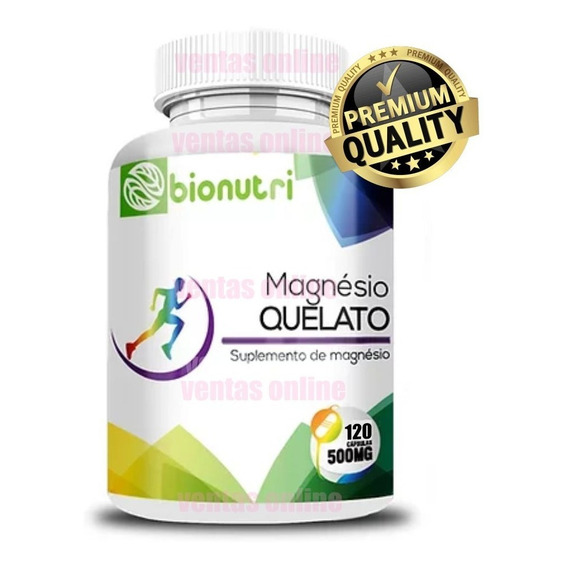 Magnesio Quelato Bionutri 120 Capsulas Quelato De Magnesio