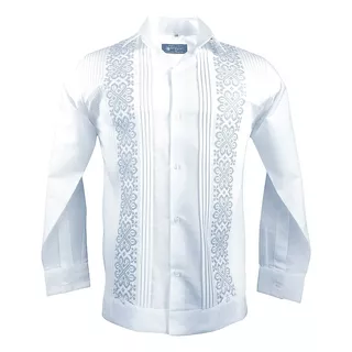 Guayabera Manga Larga, Lino Bordado, Guayabera D'yuvas