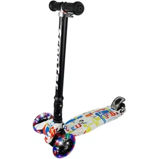 Scooter Niñ@s Print Graffiti White Couleur 45 Kg Luces Led