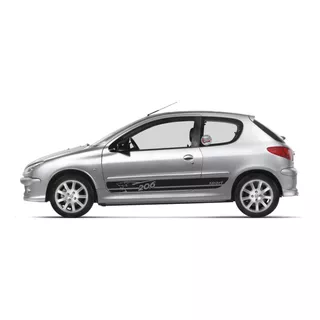 Kit Adesivo Faixa Lateral Peugeot 206 E 206 Sw Jrace