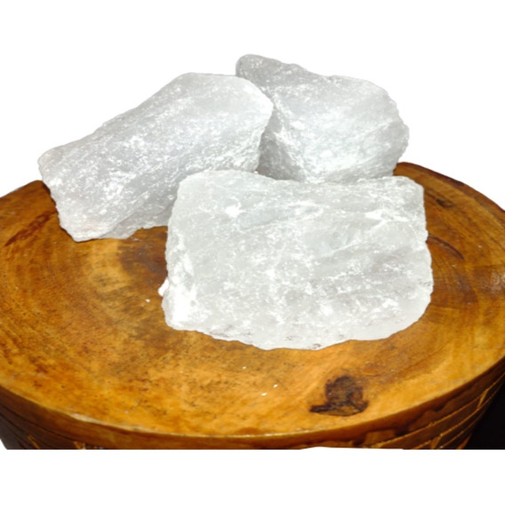 Piedra Alumbre 1 kg en Trozos Mineral 100% Natural Desodorante Astringente Perfecto para Cuidado de la Piel y Barbería Calidad Premium