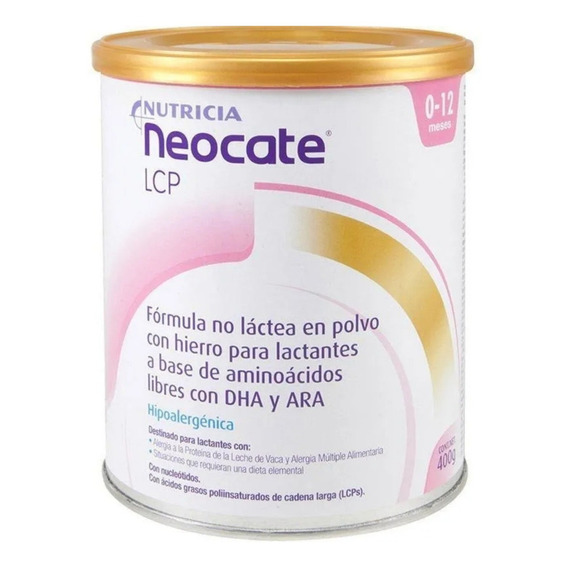 Leche de fórmula en polvo sin TACC Nutricia Neocate LCP en lata de 1 de 400g - 0  a 12 meses