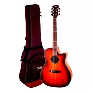 Violão Elétrico Aço 6 Cordas Cort Core-ga Abw Blackwood 