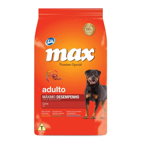 Alimento Max Premium Especial Maximo Desempeño para perro adulto de raza grande sabor carne en bolsa de 20kg