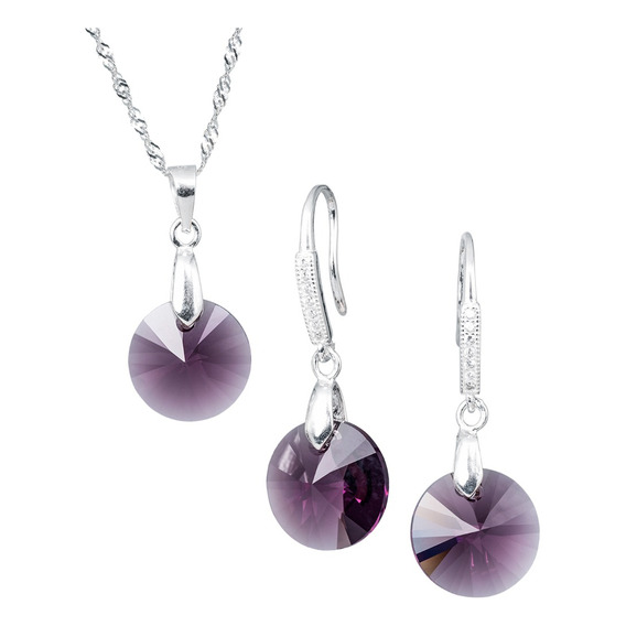 Conjunto Madrid Cristales Genuinos Amethyst