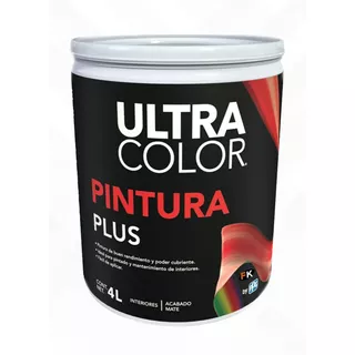 Galon De Pintura Vinilica Lavable Ultracolor Plus 4lt 