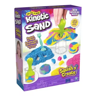 Kinetic Sand, Set Aplasta Y Crea Con 382 G De Arena Color Multicolor