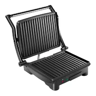 Parrilla Panini Prensa Chefman Rj02-180-4-r Apertura 180° Color Negro