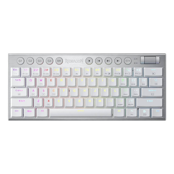 Teclado Redragon Horus 60% Wireless K632-pro-rgb White Color del teclado Blanco Idioma Inglés US