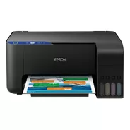 Impresora A Color  Multifunción Epson Ecotank L3210 Negra 