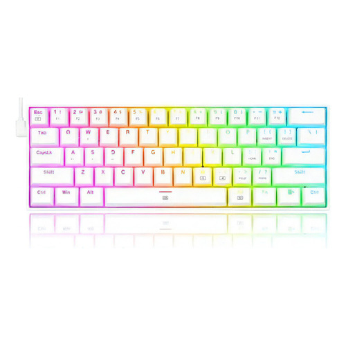 Redragon Dragonborn K630 - Blanco - Rgb - Qwerty - Inglés Us - Redragon Red - 60%