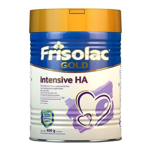 Leche de fórmula en polvo Frisolac Gold Intensive HA en lata de 1 de 400g - 0  a 12 meses