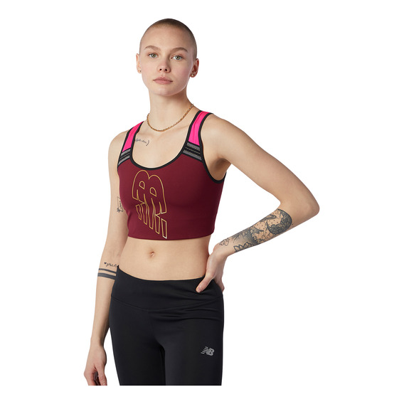 Top New Balance De Dama - Achiever Crop Top - Wt13154gnt