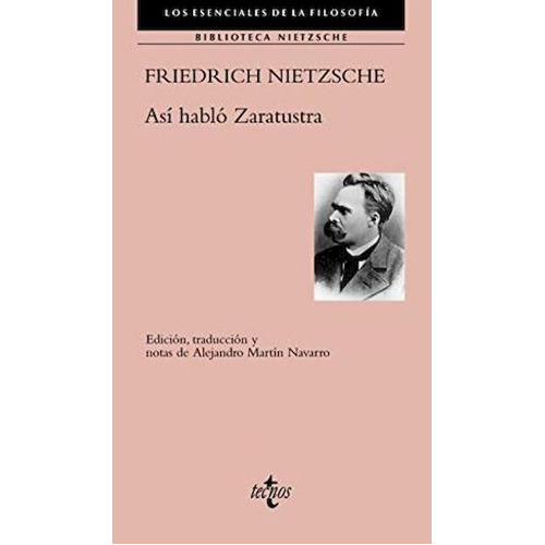 Así Habló Zaratustra, De Friedrich Nietzsche. Editorial Tecnos, Tapa Blanda, Edición 1 En Español, 2021