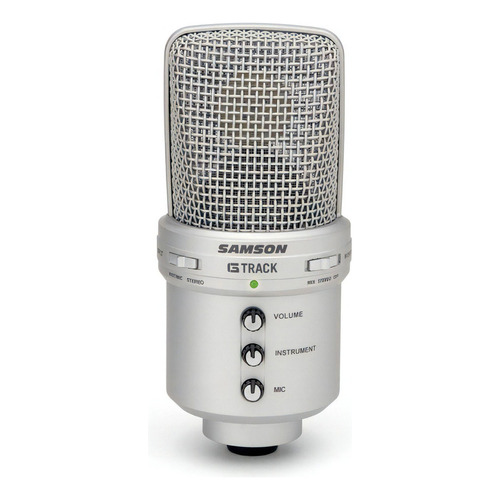 Samson G-track Gm1u Micrófono Condenser Usb Con Interfaz Color Gris