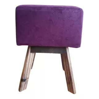 Puff Banqueta Quadrado Moderno Roxo