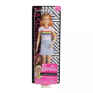 Boneca Barbie Fashionistas Cabelo Ruivo Modelo 122 Mattel