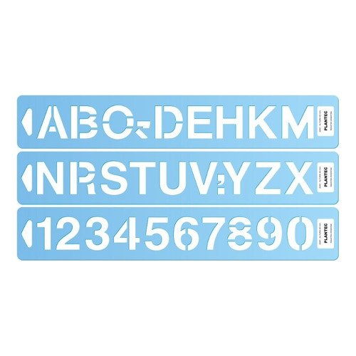Letrografo Fresado Plantec Helvetica Medium 80mm Color Celeste