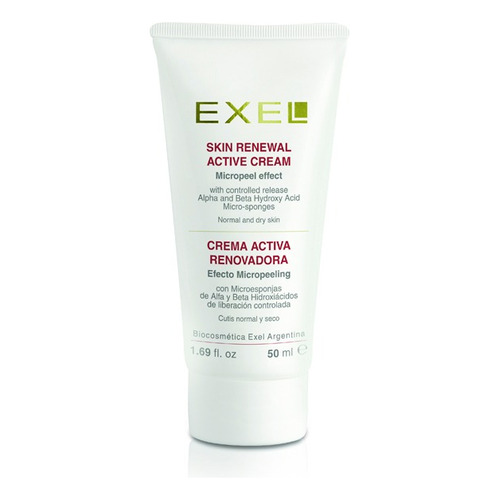 Crema Activa Renovadora Exel Efecto Micropeeling Hidroxiacid