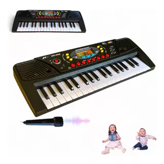 Piano Teclado Com Microfone Educativo Sons Toques Crianças 
